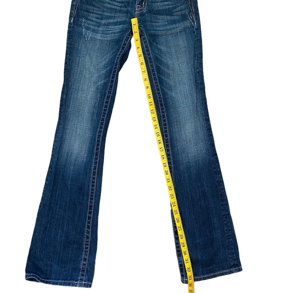 MISS ME  | STAR STUDDED PEACE SIGN BOOT CUT JEANS  SZ 26 - Picture 8 of 13
